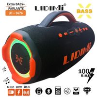 Parlante Portátil Lidimi LD-S676 Extra Bass 100W Bluetooth USB