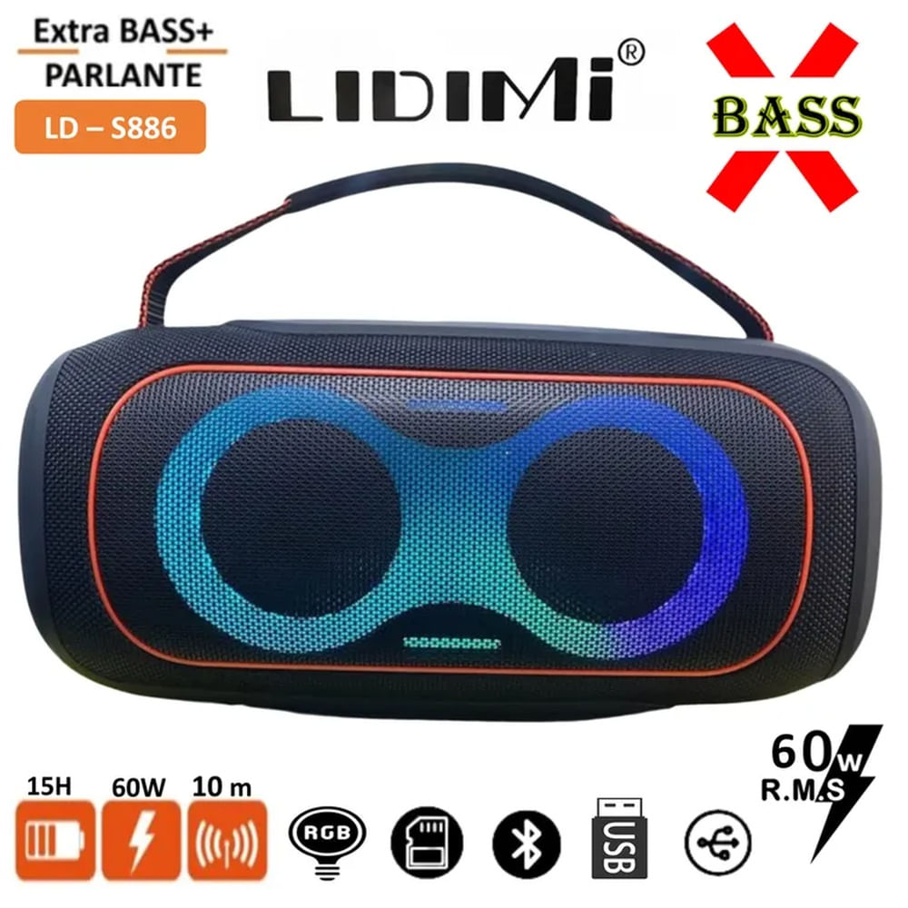 Parlante Bluetooth LIDIMI  USB BT LD-S886 XBASS 60W