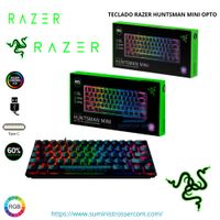 TECLADO RAZER HUNTSMAN MINI OPTO MECHANICAL USB-C SWITCH PURPLE 100M SP CHROMA BLACK