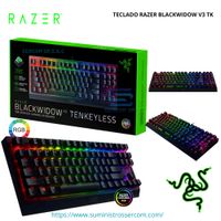 TECLADO RAZER BLACKWIDOW V3 TKL MECHANICAL SWITCH YELLOW US CHROMA BLACK