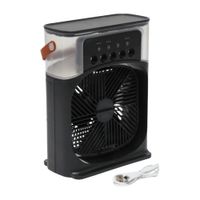 Ventilador Humificador 3 en 1 Led Negro