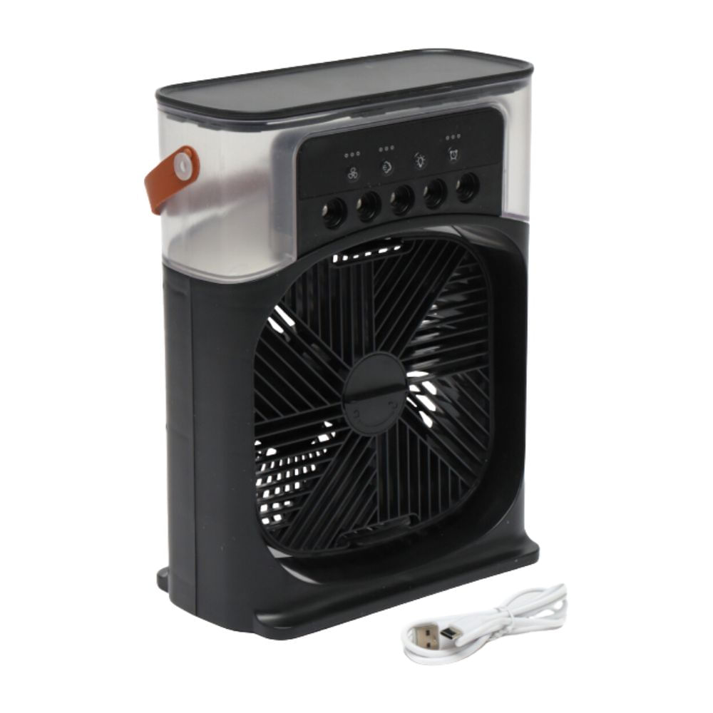 Ventilador Humificador 3 en 1 Led Negro