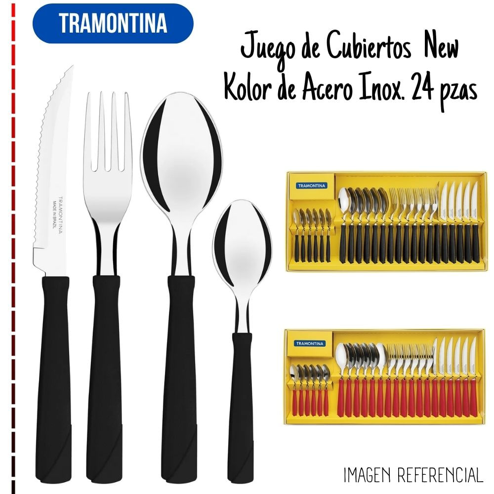 Juego de Cubierto Tramontina New Color 24 piezas