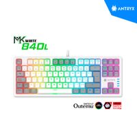 TECLADO MECANICO TKL ANTRYX MK840L WHITE BLANCO GRAY RED SWITCH