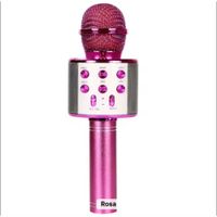 Micrófono Karaoke Bluetooth Inalámbrico Altavoz Integrado Recargable Moderno AJ738E