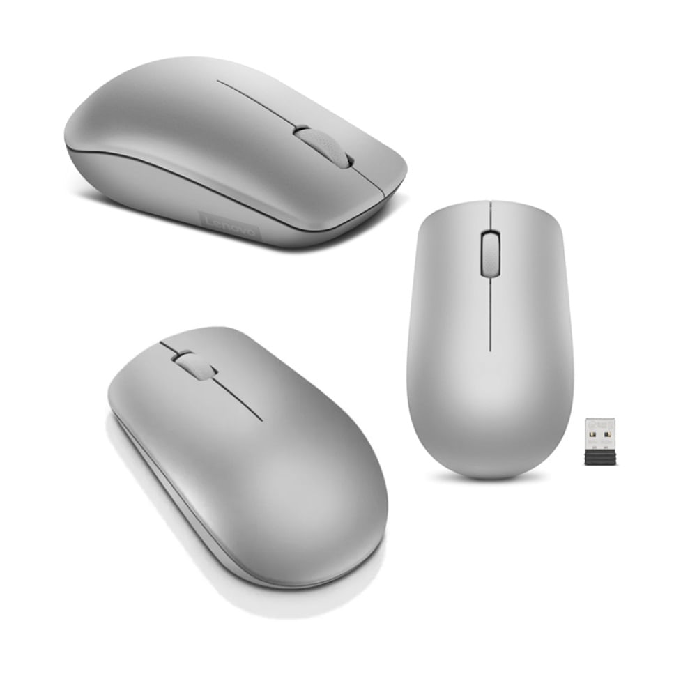 Mouse Inalambrico Lenovo 530 Ambidextro 1200 DPI 3 botones Color Gris Platino