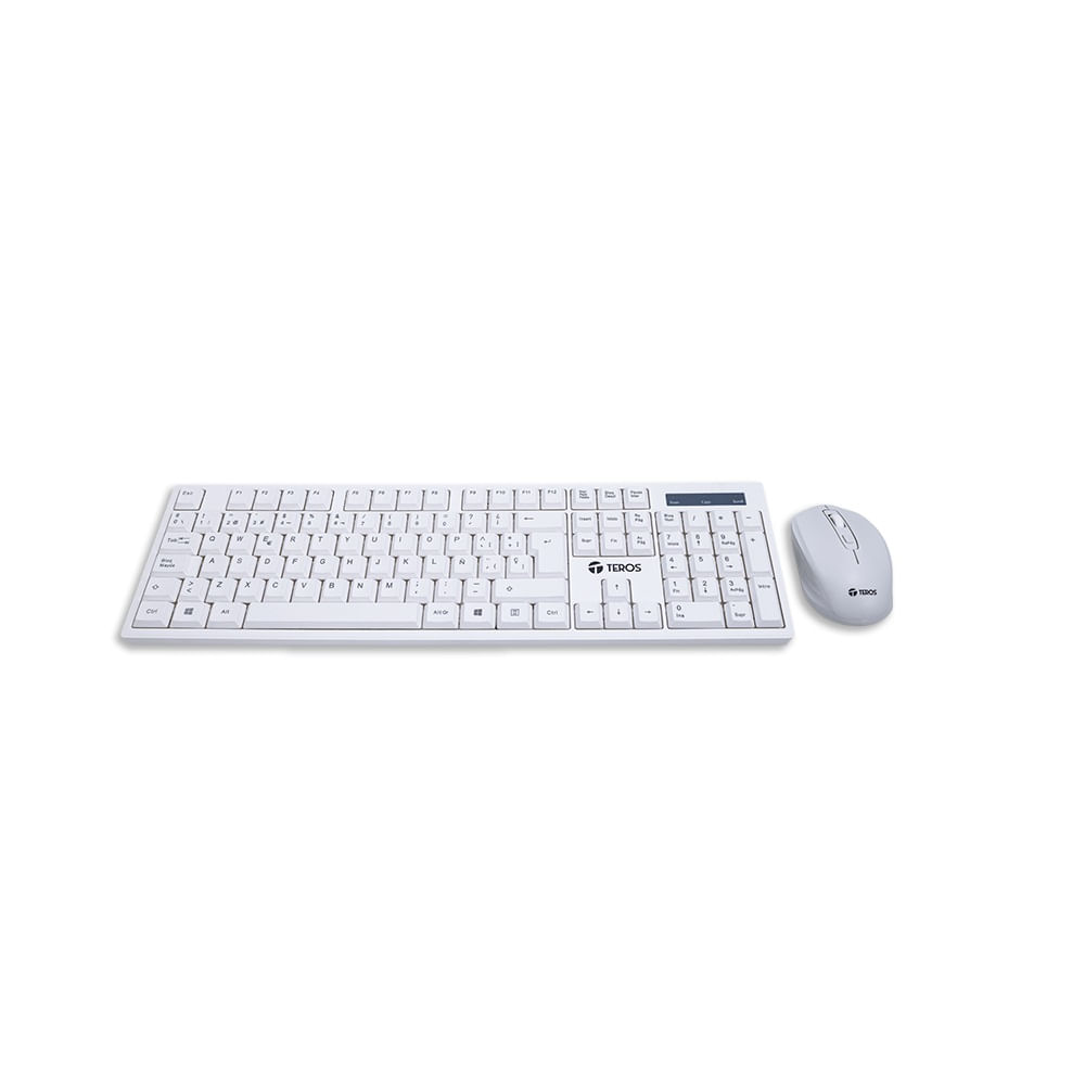 Kit Teclado y Mouse TEROS TE-5016S Inalambrico blanco