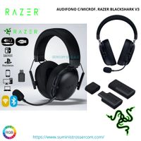 AUDIFONO CMICROF. RAZER BLACKSHARK V3 X HYPERSPEED 70H WIRELESS BT  3.5 MM SMARTSWITCH BLACK