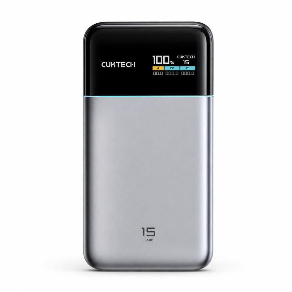 Power Bank CUKTECH 15 Air PB150S 100W con Pantalla TFT y Batería de 15000mAh
