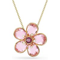SWAROVSKI COLLAR PENDIENTE FLOR IDYLLIA ORO | ROSA