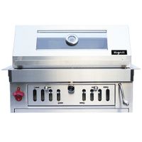 Parrilla a Carbón con Tapa para Empotrar HIGRILL de Acero Inoxidable 304