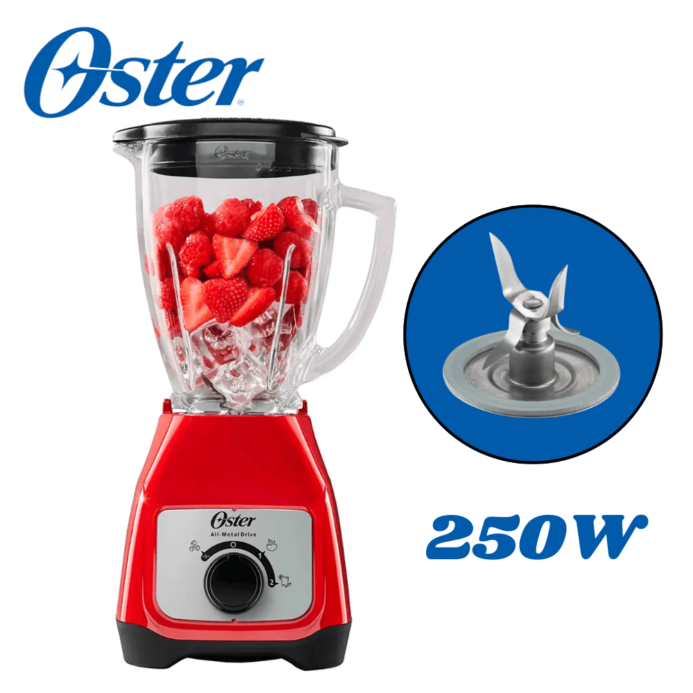 LICUADORA OSTER 2 VELOCIDADES COLOR ROJO MOD BLSTKAG-RRD