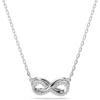 SWAROVSKI COLLAR PENDIENTE INFINITO HYPERBOLA RODIO | PLATEADO