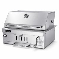 Parrilla a Carbón con Tapa Sólida para Empotrar HIGRILL de Acero Inoxidable 304