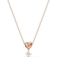 SWAROVSKI COLLAR PENDIENTE CORAZÓN LIFELONG HEART ORO ROSA | ORO ROSA
