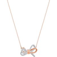 SWAROVSKI COLLAR CON PENDIENTE BOW LIFELONG MIXTO ORO ROSA Y RODIO | ORO ROSA / RODIO