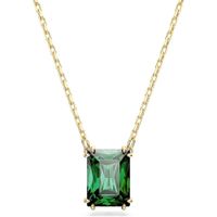 SWAROVSKI COLLAR PENDIENTE RECTANGULAR STILLA ORO | VERDE