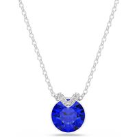 SWAROVSKI COLLAR PENDIENTE CRISTAL AZUL RODIO | AZUL