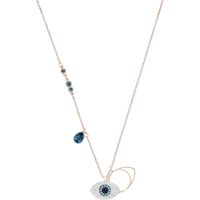 SWAROVSKI COLLAR PENDIENTE EVIL EYE SYMBOLIC ORO ROSA | AZUL/ORO ROSA