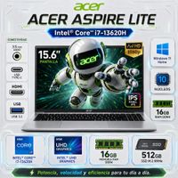 Laptop Acer 15.6 FHD Intel Core i7-13620H 16GB DDR5 512GB SSD Gráficos Intel UHD   AL15-72P-7948