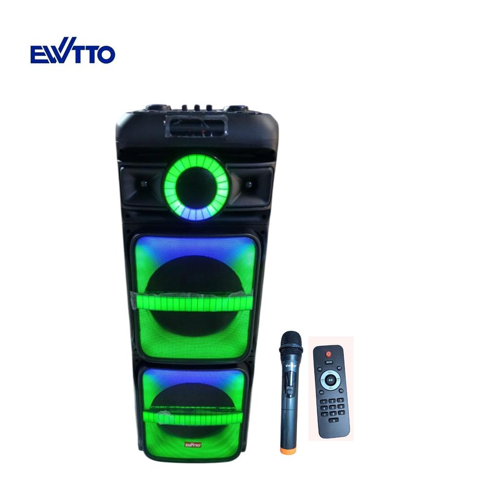 PARLANTE EWTTO 1000WATTS PMPO BTUSBTFFMAUXMICLUZ RGB - MICROFONO INALAMBRICO EW-P519MBC
