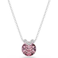 SWAROVSKI COLLAR PENDIENTE CRISTAL ROSA RODIO | ROSA OSCURO