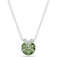 SWAROVSKI COLLAR PENDIENTE CRISTAL VERDE RODIO | VERDE