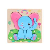 Lindo Rompecabezas de Alto Relieve Elefante