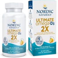 Nordic Naturals Ultimate Omega 2X con vitamina D3 sabor a limon 60 geles blandos 2150 mg