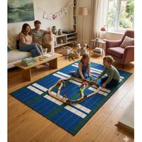Alfombra Rectangular para Sala de 240cm x 160cm Azul