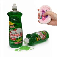 Set de 2 Lavavajillas Liquido Botella de 1100ML de Limon 1 Esponja