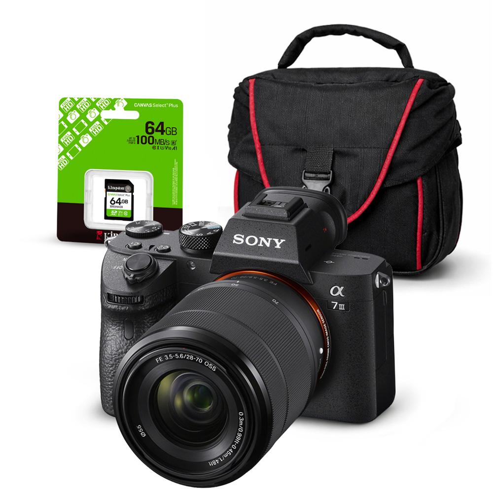 Cámara Sony Alpha 7 III Mirrorless y Lente 28-70mm II y Kit Básico