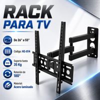 Rack para TV Articulado Reclinable 36 a 55 Pulgadas y 35 Kgs NS-814-1