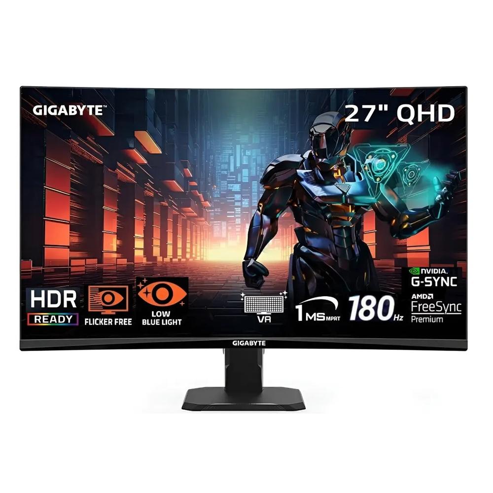 Monitor Gigabyte Gaming GS27QCA, 27"" Curvo QHD 2K, 180Hz, 1ms
