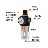 Filtro separador de agua y aceite cuerda 1 4pulg NPT TRUPER - 19027
