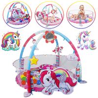Gimnasio 3 En 1 Para Bebés Unicornio Con Pelotas