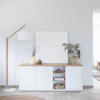 Aparador Noe 3 Puertas Blanco y Marrón | Masiva Home