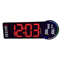 Reloj LED de Pared con Calendario y Temperatura