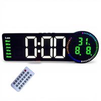 Reloj Digital LED de Pared con Calendario y Temperatura