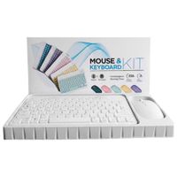 Teclado con Mouse Inalambrico Recargable Blanco