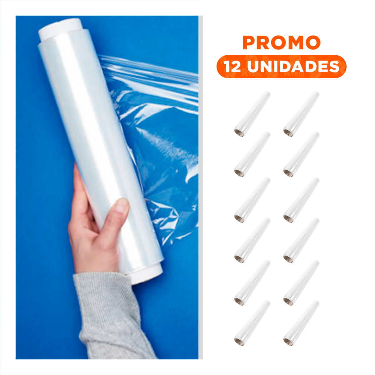 Pack12 Lamina Transparente para Alimentos 20m x 30cm Cocina Hogar