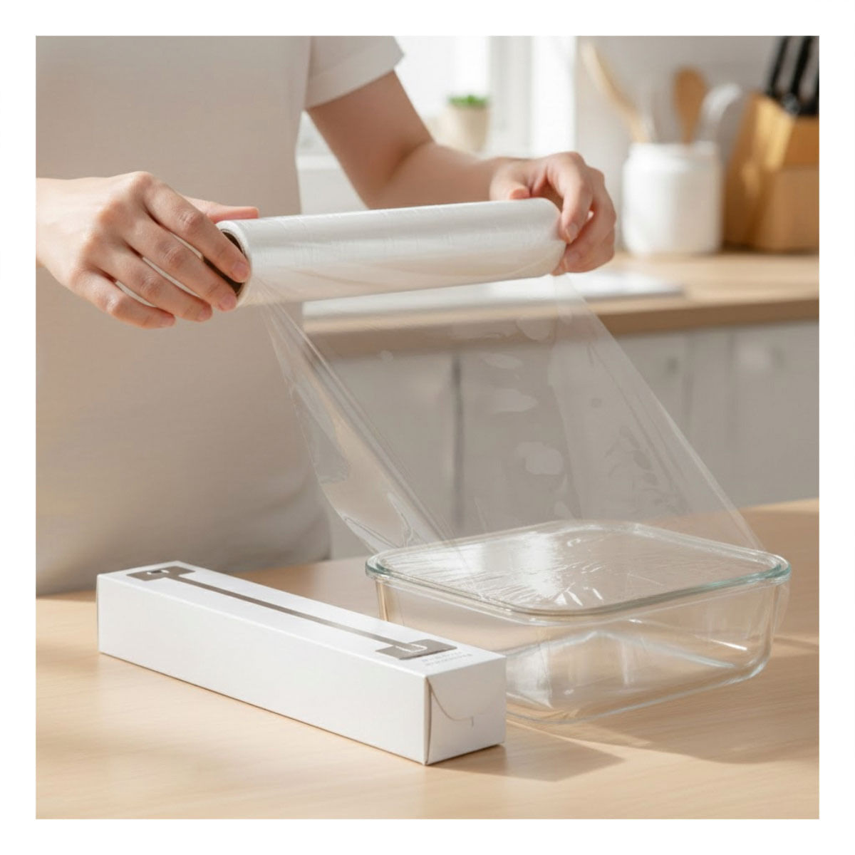 Lamina Plastica Transparente para Alimentos 20m x 30cm Cocina Hogar Diario