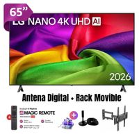 Televisor Smart TV 65'' LG NANO UHD 4K 65NU800BPSB 2026 - Ant - Rack Movible