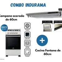 Combo  Cocina indurama 60 cm fontana MAS Campana extractora Indurama 60cm CEI-602CRP