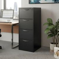 Archivador Daemin 4 cajones Negro | Masiva Home