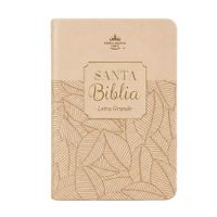 Biblia Reina Valera 1960 Letra Grande Simil Piel Beige Hojas