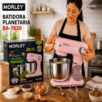 Batidora Profesional Morley Planetaria 5L-6L ROSADO DE 3000WATTS
