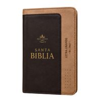Biblia RVR60 Tamaño compacto Letra Grande piel bicolor café