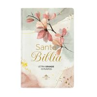 Biblia Reina Valera 1960 Letra Grande Filo Plateado Tapa Flexible Flores en Invierno