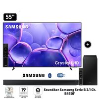Televisor Samsung Crystal  55 UHD 4K Smart TV UN55U8000FGXPE - Soundbar HW-B450F